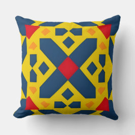 抽象芸術の色を使用したジオメト鮮やかリパターン クッション