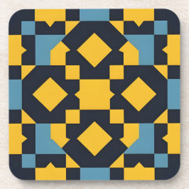 抽象芸術の色を使用したジオメト鮮やかリパターン コースター