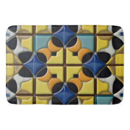 抽象芸術の色を使用したジオメト鮮やかリパターン バスマット