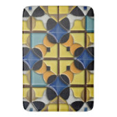 抽象芸術の色を使用したジオメト鮮やかリパターン バスマット (正面縦)