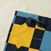 抽象芸術の色を使用したジオメト鮮やかリパターン ビーチタオル (インサイチュ)