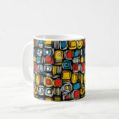 抽象芸術の色サイケデリック コーヒーマグカップ (正面左)