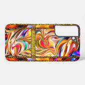 抽象芸術の色スタイリッシュ SAMSUNG GALAXYケース (裏面横)