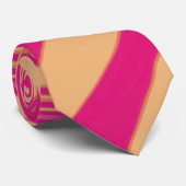 抽象芸術の色合い(ピンク、紫、オレンジの渦巻き) ネクタイ (ロール)