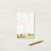 抽象芸術の色彩の鮮やかな水彩画の背景。 2 ポストイット (デスク上)