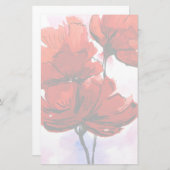 抽象芸術の色彩の鮮やかな花の背景2 便箋 (正面/裏面)