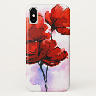 抽象芸術の色彩の鮮やかな花の背景2 iPhone X ケース