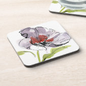 抽象芸術の色彩の鮮やかな花の背景3 コースター (左側)