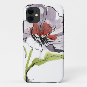 抽象芸術の色彩の鮮やかな花の背景3 iPhone 11 ケース