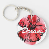 抽象芸術の色彩の鮮やかな花の背景4 キーホルダー (正面)