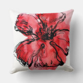 抽象芸術の色彩の鮮やかな花の背景4 クッション (裏面)