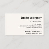 抽象芸術の色(オレンジとブラックターコイズ) 名刺 (裏面)