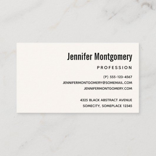 抽象芸術の色(オレンジとブラックターコイズ) 名刺 (裏面)