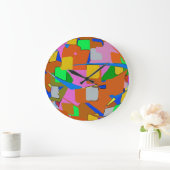 抽象芸術の色 ラージ壁時計 (ホーム)