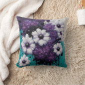 抽象芸術の花が散る クッション (ブランケット)