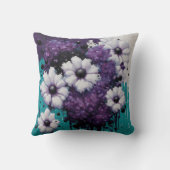 抽象芸術の花が散る クッション (裏面)