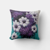 抽象芸術の花が散る クッション (正面)