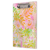 抽象芸術の花と葉の縁側 クリップボード (左)