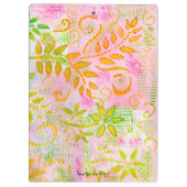 抽象芸術の花と葉の縁側 クリップボード (裏面)