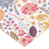 抽象芸術の花と葉 ショートテーブルランナー (コーナー)