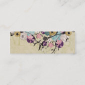 抽象芸術の花の名刺 スキニー名刺 (裏面)