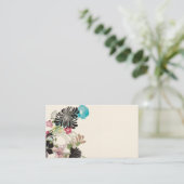 抽象芸術の花の名刺 名刺 (スタンド正面)