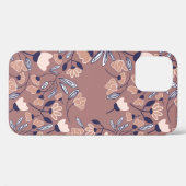 抽象芸術の花の継ぎ目のない模様。後ろカラフル側 Case-Mate iPhoneケース (裏面 (横))