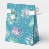 抽象芸術の花の美しいライトブルー フェイバーボックス (裏面サイド)