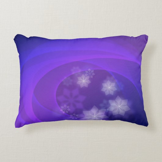 抽象芸術の花の背景（藍色） アクセントクッション (正面)