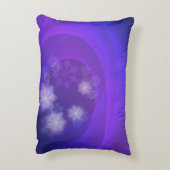 抽象芸術の花の背景（藍色） アクセントクッション (裏面(縦))