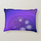 抽象芸術の花の背景（藍色） アクセントクッション (裏面)