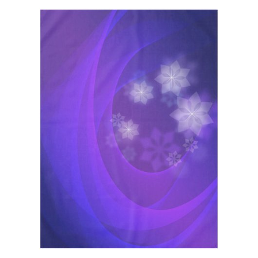 抽象芸術の花の背景(藍色) テーブルクロス (正面)