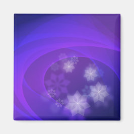 抽象芸術の花の背景(藍色) マグネット