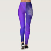 抽象芸術の花の背景（藍色） レギンス (裏面)