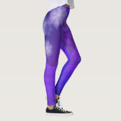 抽象芸術の花の背景（藍色） レギンス (右)