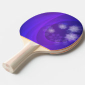 抽象芸術の花の背景（藍色） 卓球ラケット (正面アングル)