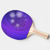 抽象芸術の花の背景（藍色） 卓球ラケット (横)