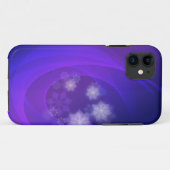 抽象芸術の花の背景（藍色） Case-Mate iPhoneケース (裏面(横))