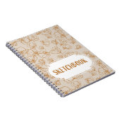 抽象芸術の花ベージュ ノートブック (右側)