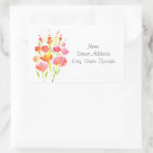 抽象芸術の花束の混合フラワーラベル 長方形シール (バッグ)