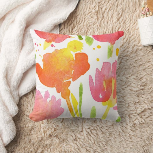 抽象芸術の花束の混合花4 クッション (ブランケット)