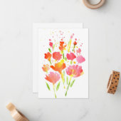 抽象芸術の花束 ノートカード (正面/裏面インサイチュ)