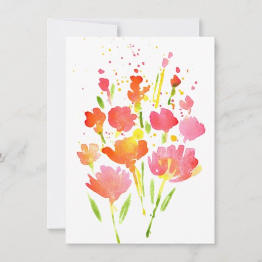 抽象芸術の花束 ノートカード (正面)