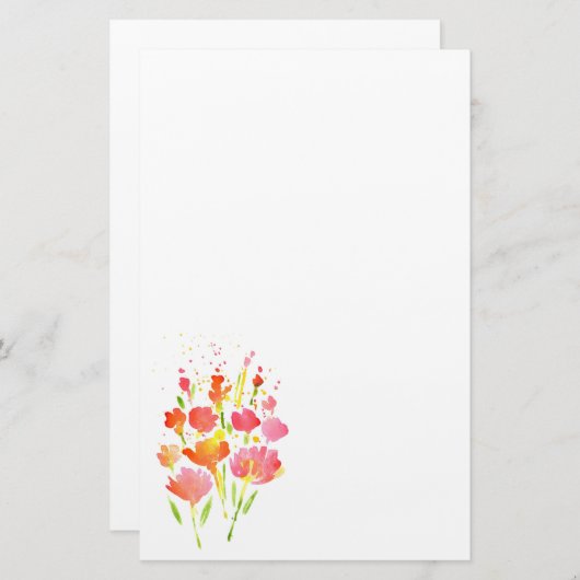 抽象芸術の花束 便箋 (正面/裏面)