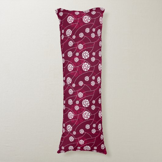 抽象芸術の花柄 ボディピロー (正面縦)