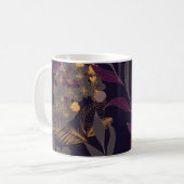 抽象芸術の花葉やスケッチ コーヒーマグカップ (正面左)