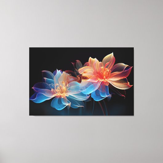 抽象芸術の花 キャンバスプリント (正面)