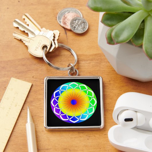 抽象芸術の花 キーホルダー (デスク)