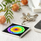 抽象芸術の花 キーホルダー (側面)