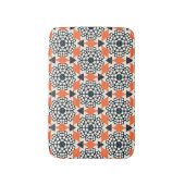 抽象芸術の花:シンプル幾何学的ヴィンテージ バスマット (正面縦)